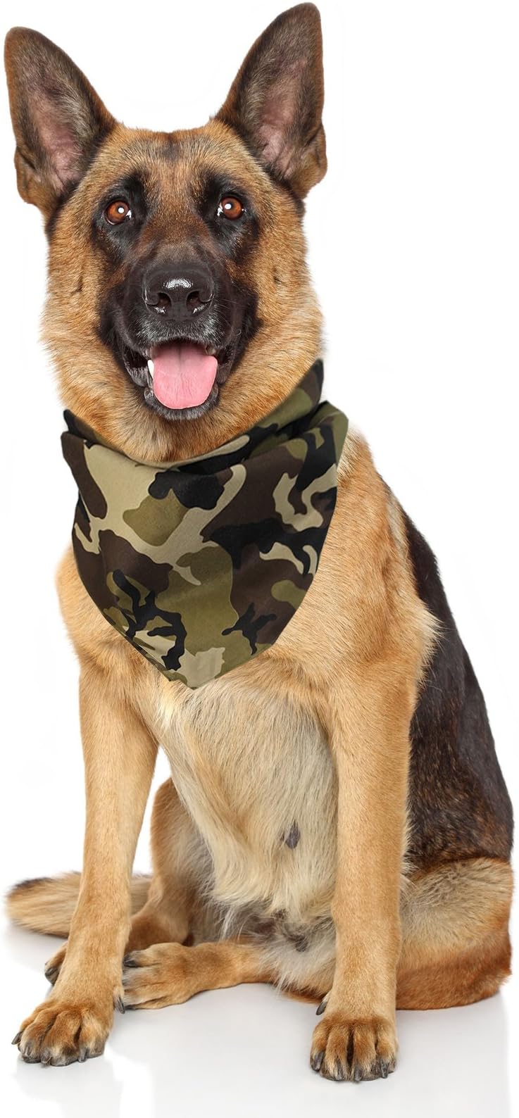 Camo Dog Bandana Camo Bandana for Dogs Pet Camouflage Bandanna - One Size