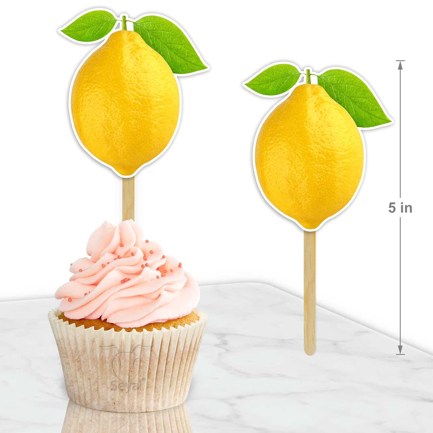 Seyal® Lemon Cupcake Topper, Small - Image 3