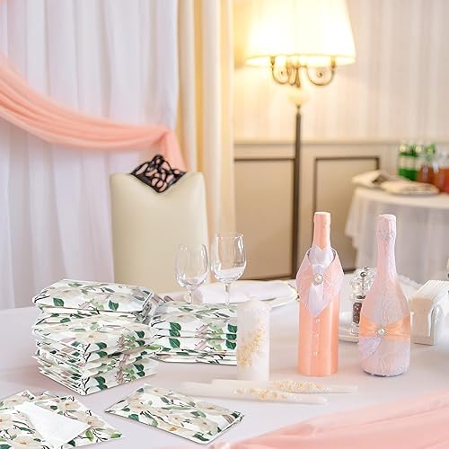 Miniatura 81 de Geyee Paquete de 50 paquetes de pañuelos faciales de viaje, pañuelos desechables de bolsillo para invitados de boda, viajes, bolsa escolar