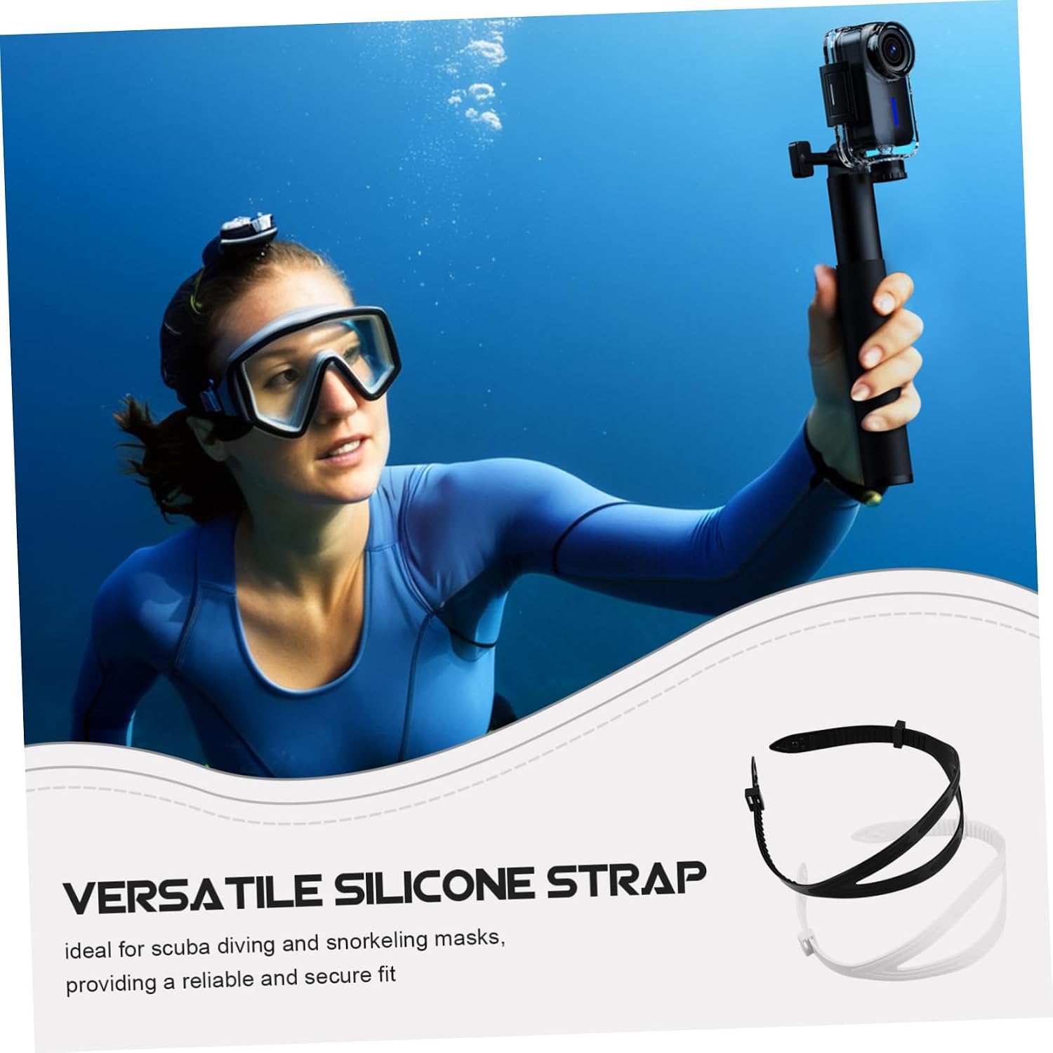 VICASKY Sports Glasses Strap for Boys and Girls Swimming Goggles Mask Strap for Diving