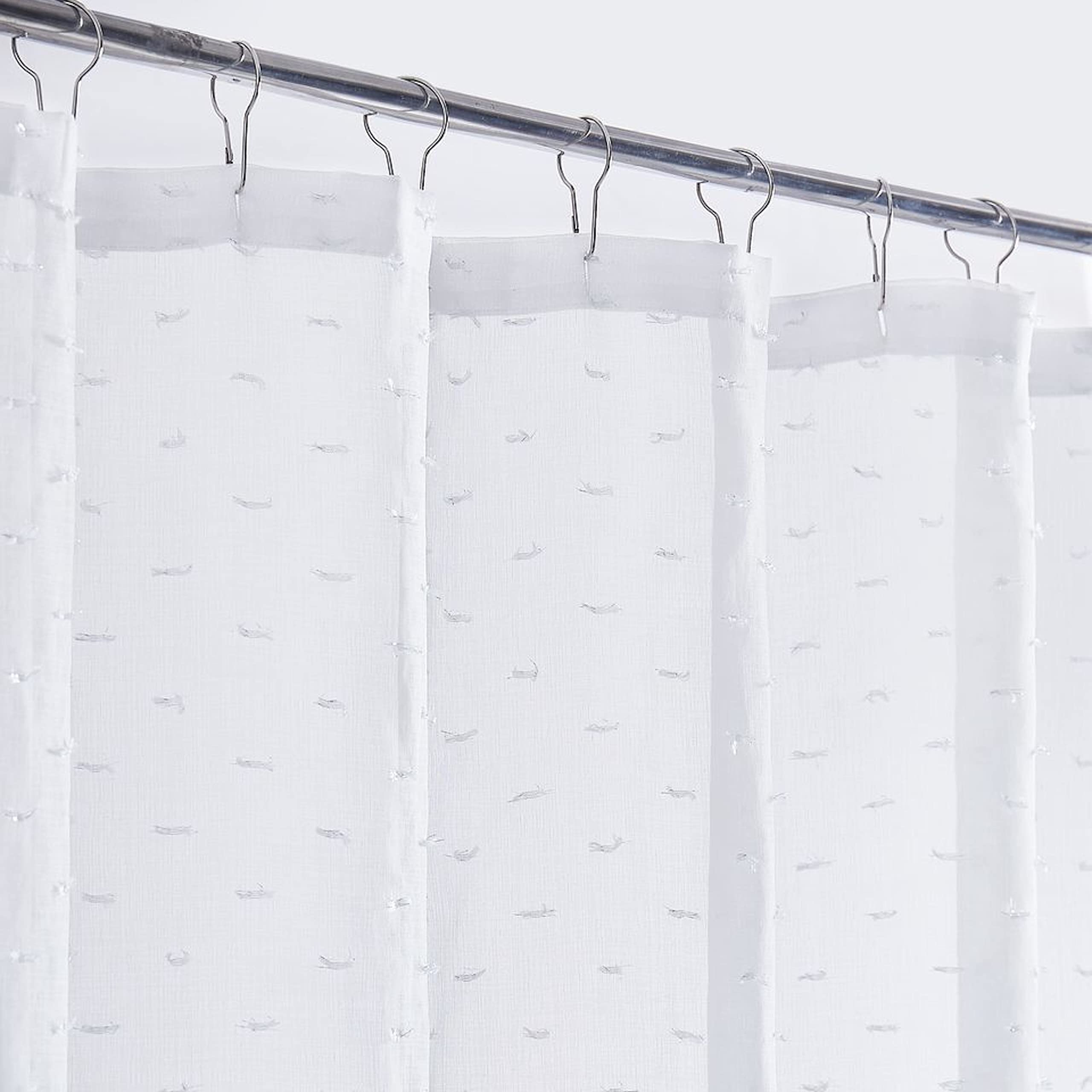 Dainty Home Linea - Tenda da doccia in tessuto 3D Ombre testurizzato, effetto lino, motivo a righe, 177,8 x 183,9 cm, colore: sabbia