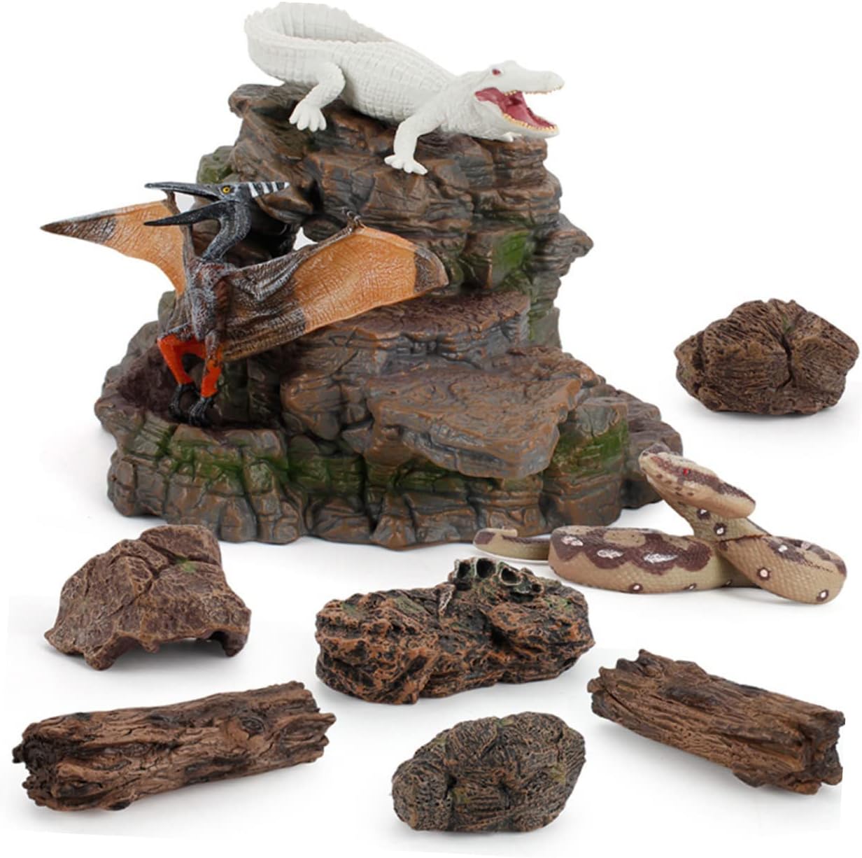 Toddmomy 8pcs Terrarium Decor Rocks Boy Girl Model Toys Mini Landscape Scene Toys