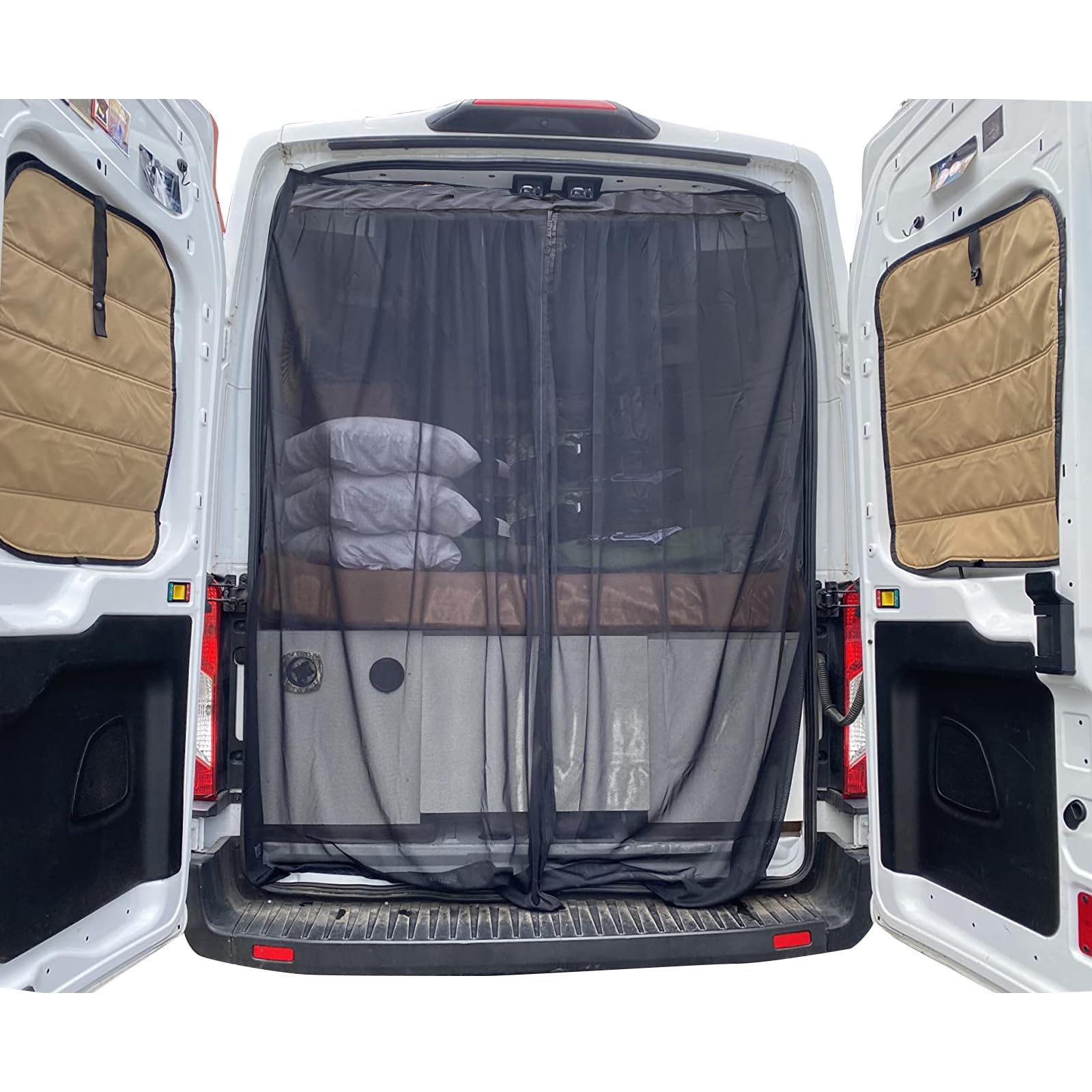 JOJOCY Mosquitera magnética para furgonetas (techo medio/alto)Mercedes Sprinter, Renault Master, VW Crafter, techo súper altoFord Transit, autocaravana (trasera 210 x 150 cm