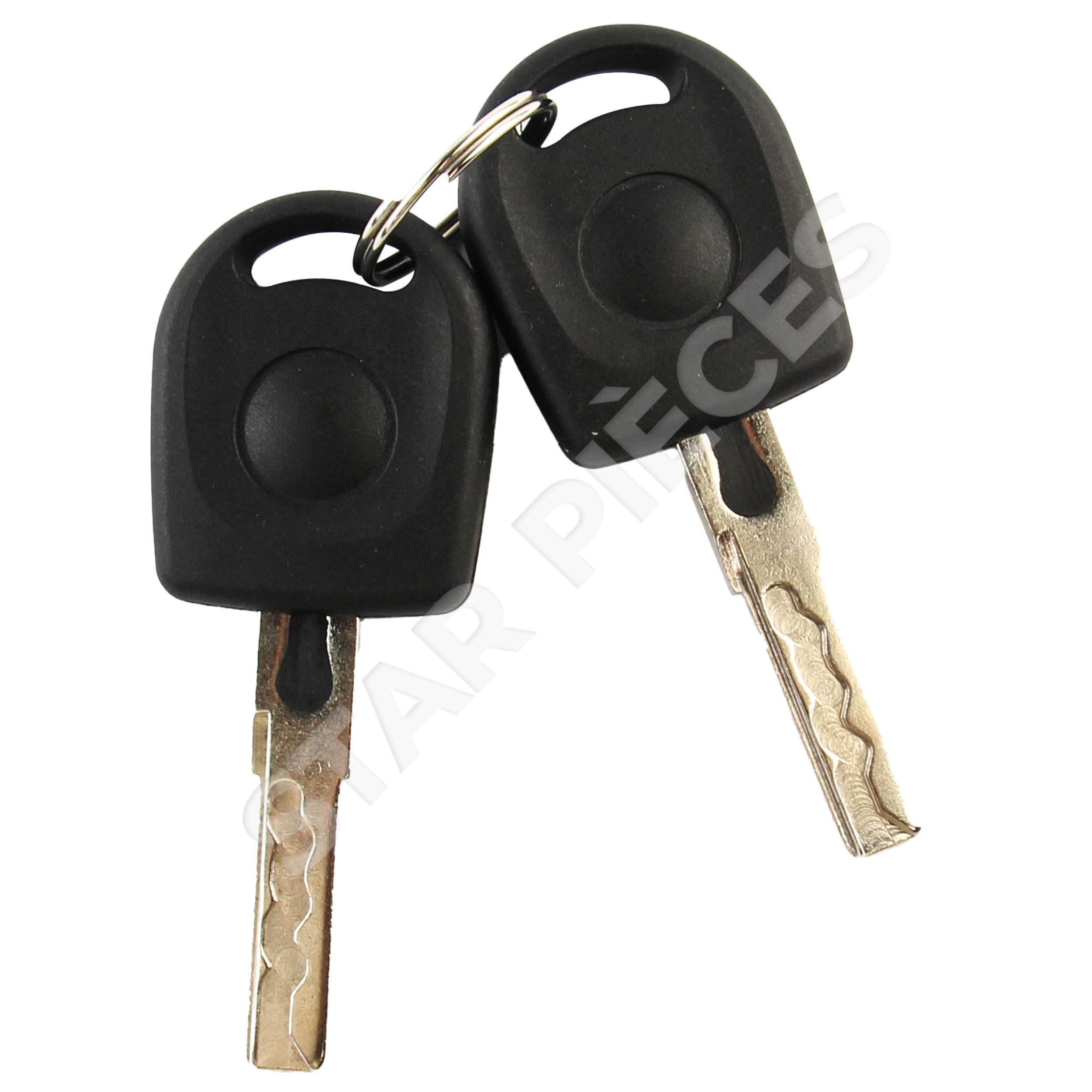 2 serrures de porte compatibles pour Golf 4, Polo (9N), Bora, Fox, New Beetle, T5, Fabia, Octavia (1996-2015) AVANT GAUCHE + DROIT | Barillets + double de clés | 604837167