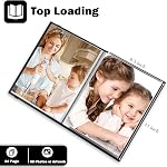 Aevdor Photo Album 8.5x11 Holds 68 Photos, Art Portfolio Binder for 8.5 x 11 Pictures, Binder with Plastic Sleeves for Photos, Kids Artwork, Sketch, Black