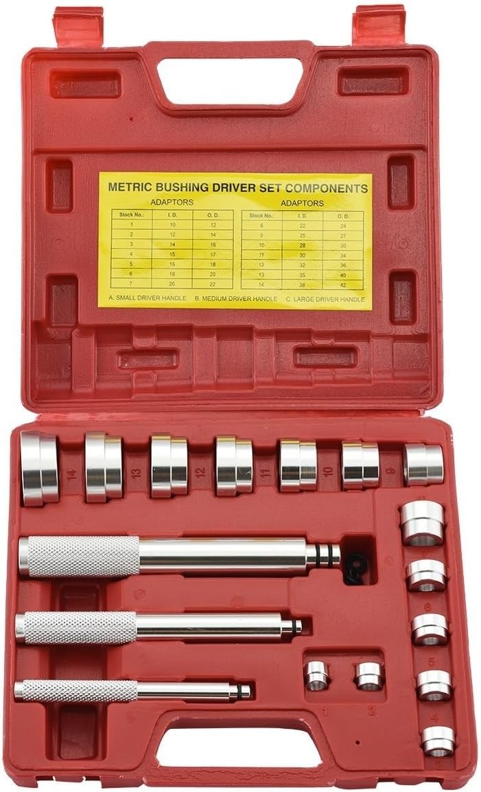 Metric Bushing Bearing Driver 17pc Set Aluminum Install Remove 10