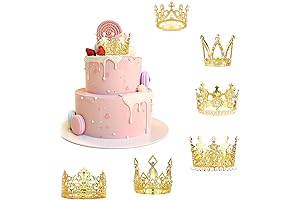 6pcs Crown Cake Topper for Girls