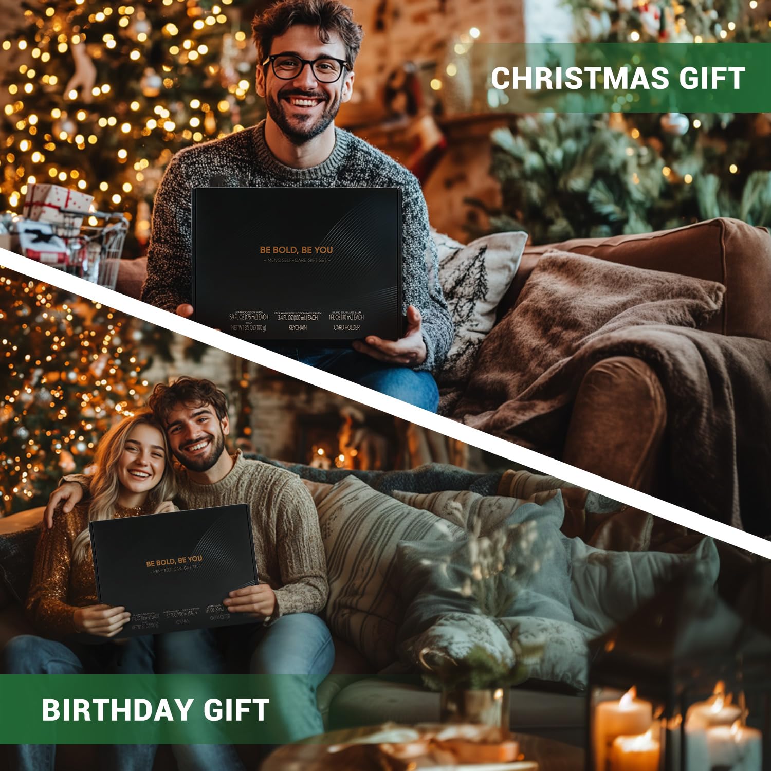 Rinse & Robust Beard Kit for Men, Valentine Gifts for Men, Cedarwood Beard Oil Gift Sets, Birthday Gifts Mens Stocking Stuffers for Dad Boyfriend Husband Valentines, Holiday Grooming Gift Set - Image 6