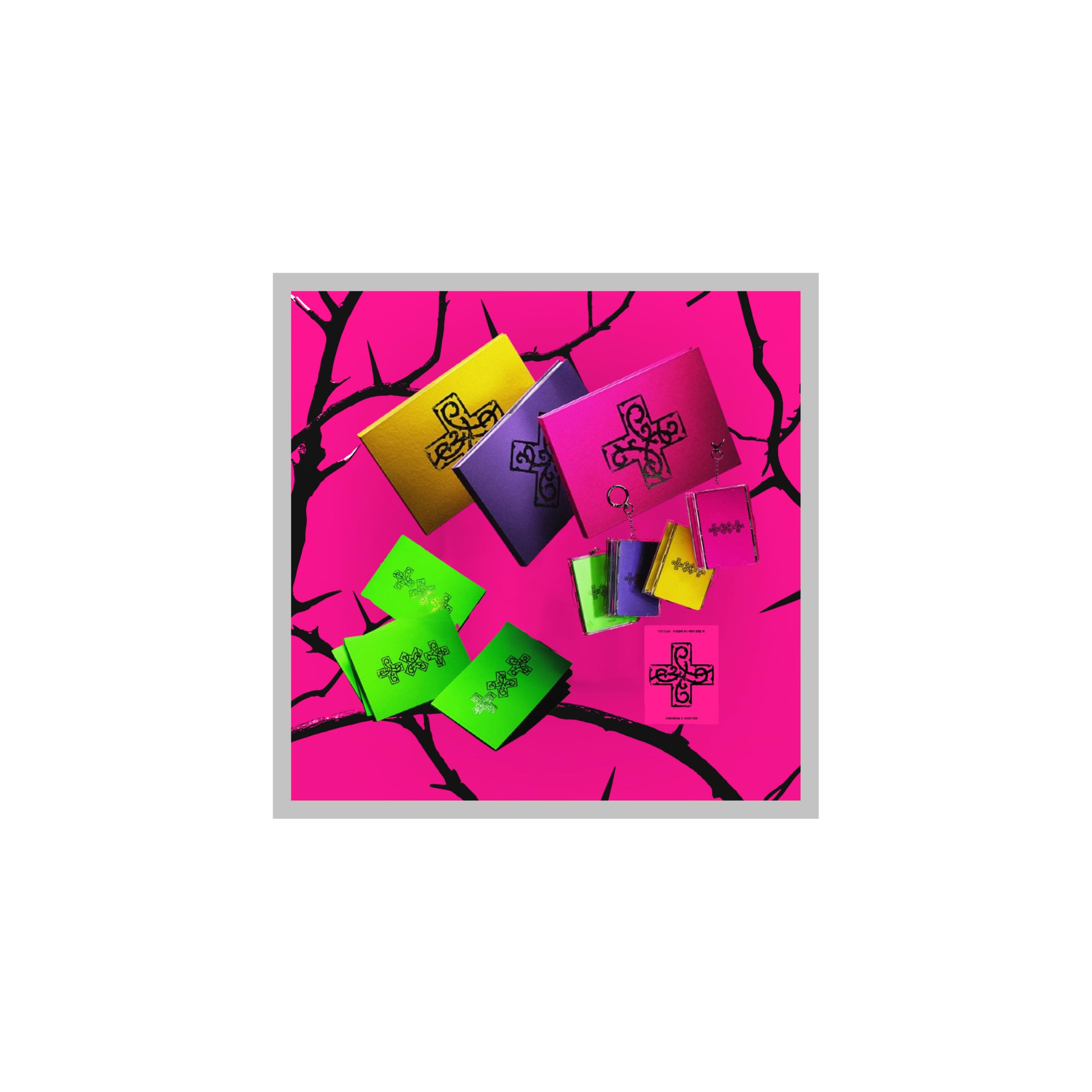 (Juego completo: 3 estándar, 5 espinas, 4 estuches y 5 unidades, TXT Tomorrow X Together 7th Year When the Wind Breefly Stop in the Thorn Bush 8th Mini Album con seguimiento)