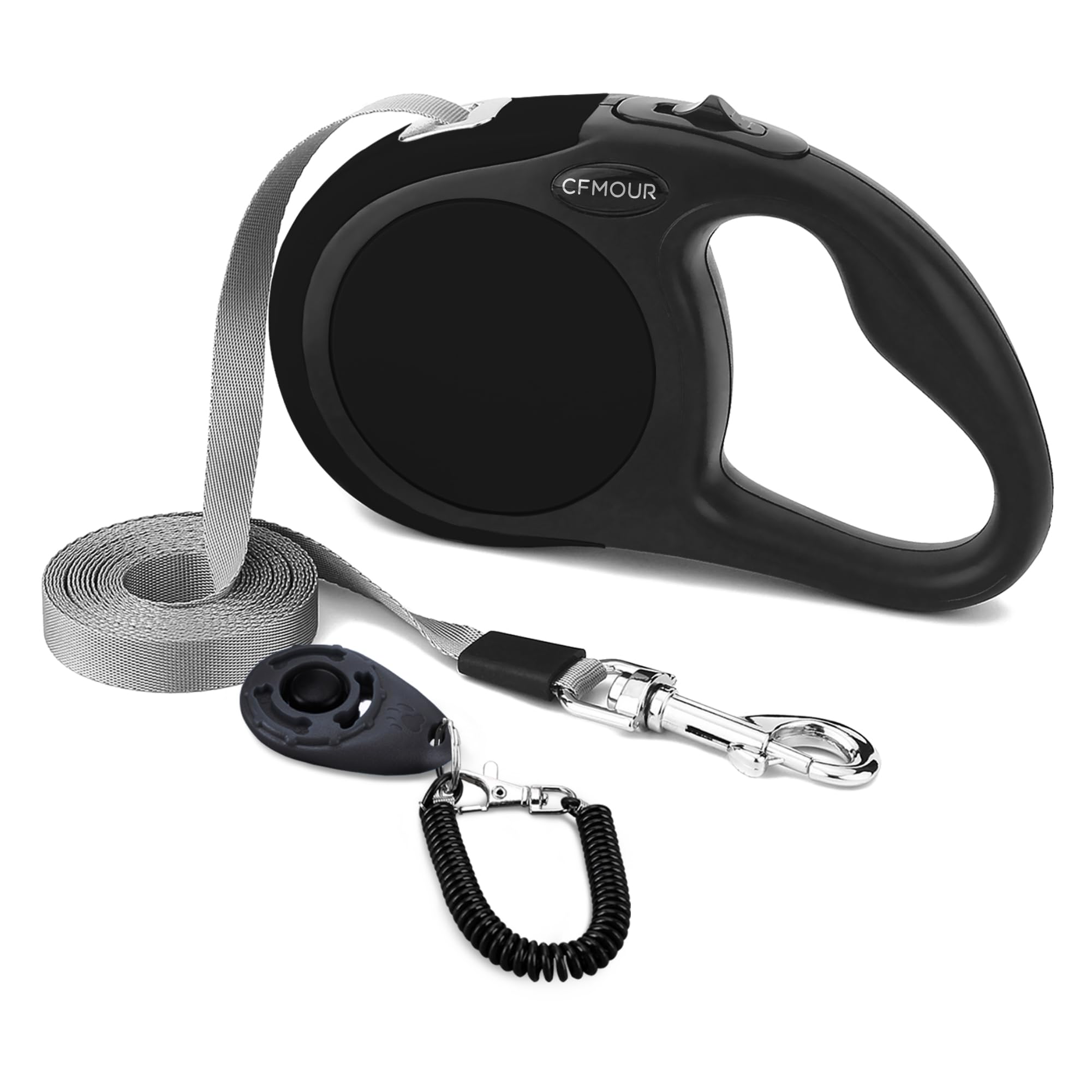 CFMOUR Retractable Dog Lead, 5m / Up to 20kg Dogs, Black