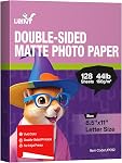 Uinkit 8.5x11 44lb 160Gsm 64 Sheets Inkjet Photo Paper Double Sided Matte Professional Photographic Paper Letter Size 8.5Mil Instant Dry Suitable for All Ink Printers
