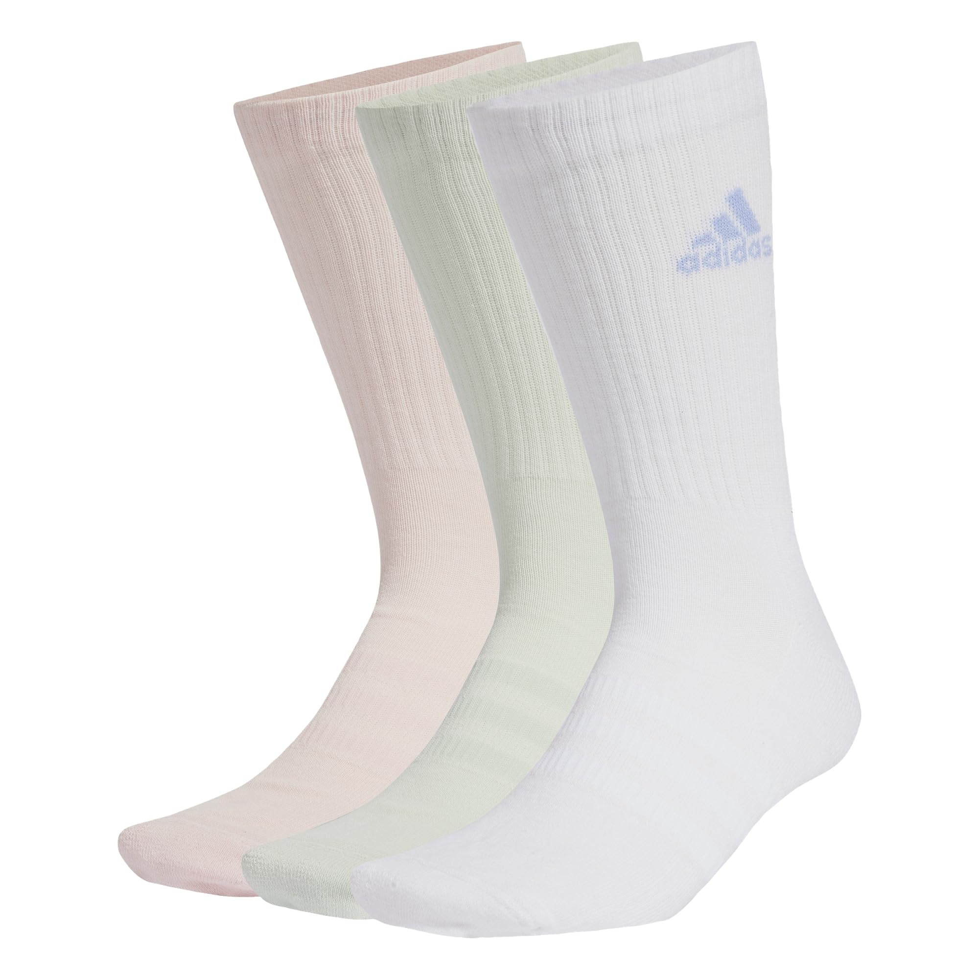 adidas Unisex Kids' CUSHIONED SPORTSWEAR CREW SOCKS 3 PAIR PACK, 3-5