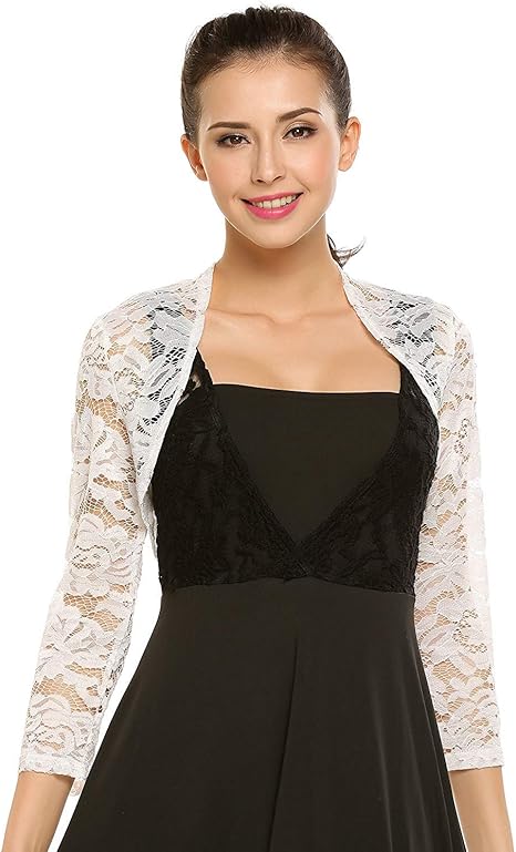 Amazon Glorystar レディース カーディガン ボレロ 結婚式 レース かーでがん お呼ばれ トップス フォーマル 長袖 春 夏 秋 冷房対策 カーディガン ボレロ 通販