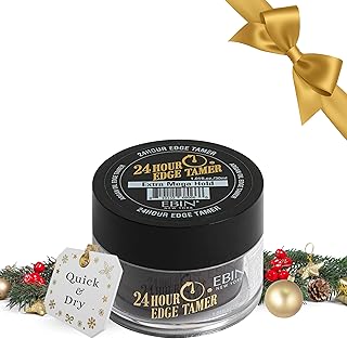 EBIN NEW YORK 24 Hour Edge Tamer Extra Mega Hold 1.01Fl Oz Strong Edge Control Gel, No Flaking, Sleek Smooth Finish, Long Lasting, Argan & Castor Oil