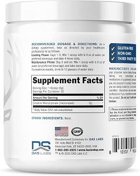 Bucked Up Pure Micronized Creatine Monohydrate for Women and Men - Easy to Mix and Unflavored - 5G Per Serving - 60 Servings - 300 Grams Per Container