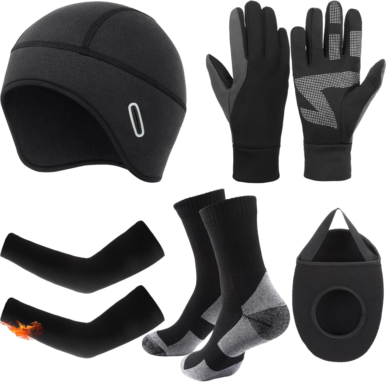 5 Pcs Cycling Warm Accessories Skull Cap Helmet Liner