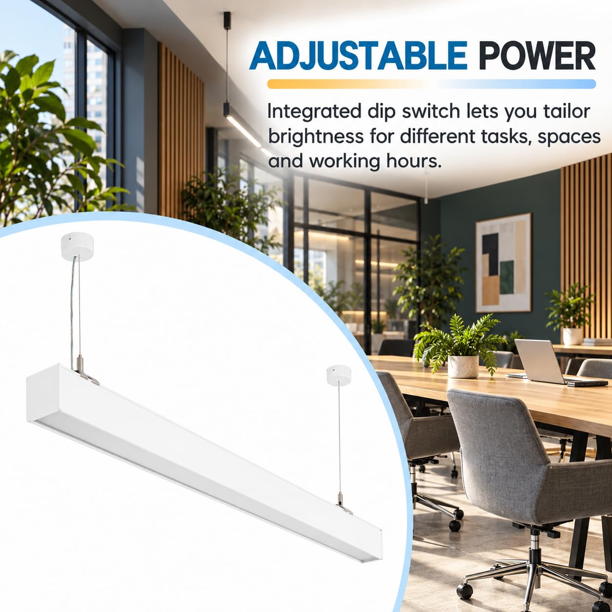 BARCELONA LED Lampada Lineare LED CCT 40W 120cm Bianca Soffitto