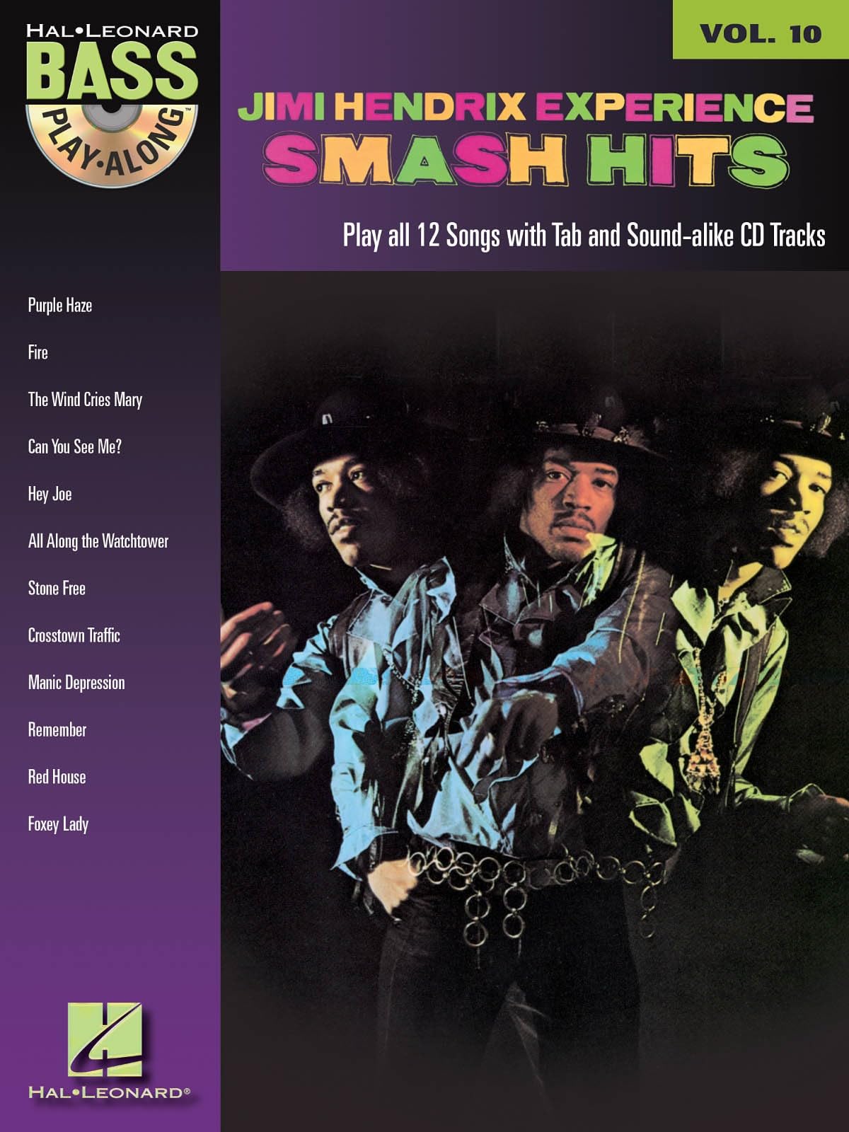 Jimi Hendrix Smash Hits: Bass Play-Along Volume 10