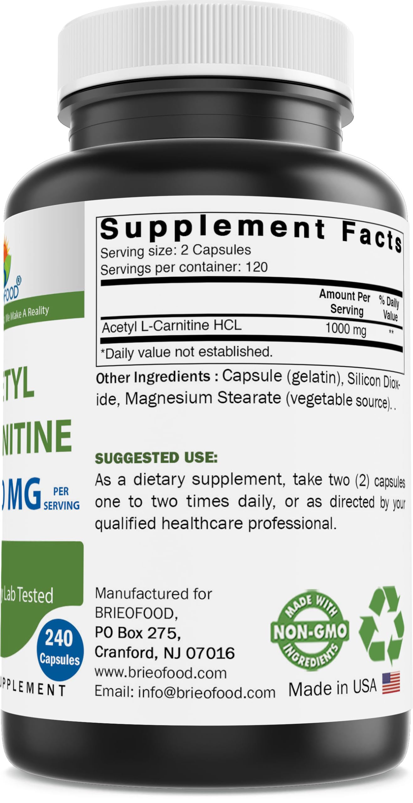 Acetyl L-Carnitine 1000 Mg - 100 Kapsula | House Of Supplements - View #6