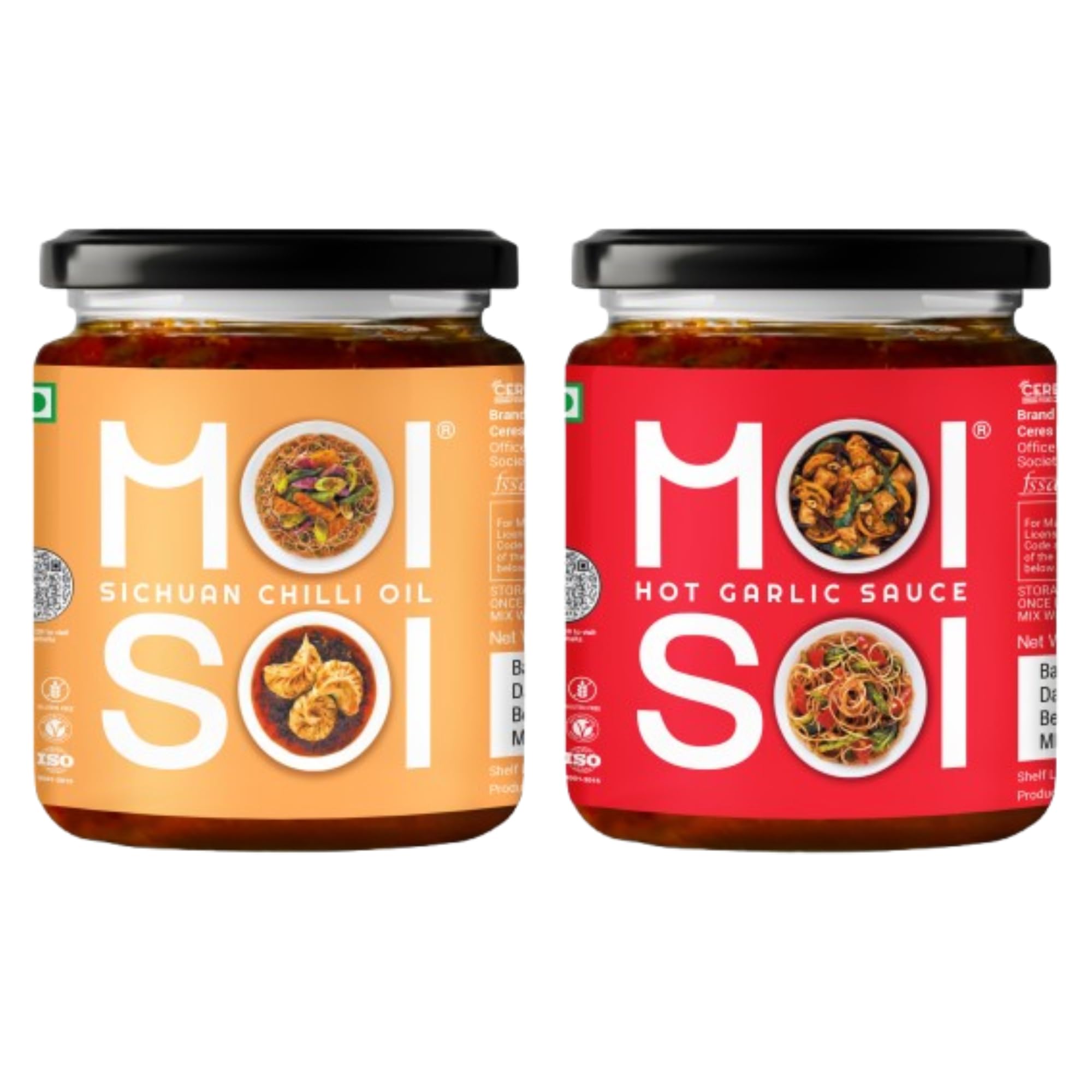 MOI SOI Sichuan Chilli Oil + Hot Garlic Sauce (Cook - Spread - Dip|Vegan|No Added Msg|No Artificial Color|Cholesterol Free),350 Gram