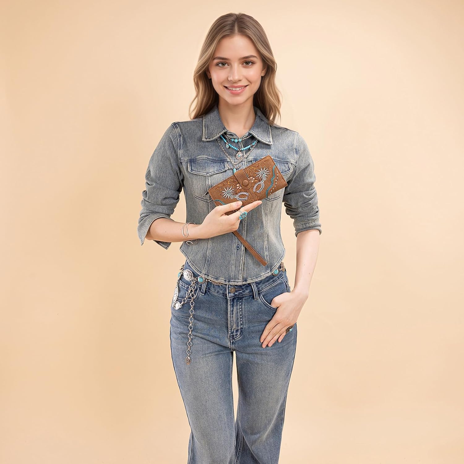 Montana West Wallet for Women Wristlet Wallet Ladies Felame Large Capacity Clutch Wallets - Image 6