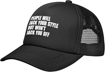 Black Trucker Hats Women for Men & Women People Will Jack Your Style, But Won't Jack You Off Baseball Cap