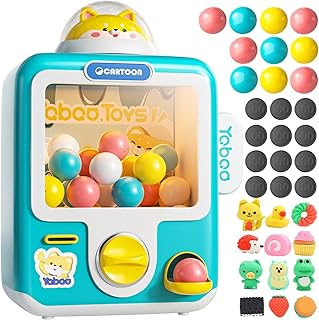 Skirfy Vending Machine Kids Toys 10 Empty Eggs Mini Vending Machine Erasers Operated Gumball