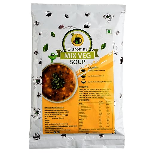 D'aromas Instant Mix Veg Soup 1kg, Instant Premix Mix Powder, Gluten Free & Vegan Healthy