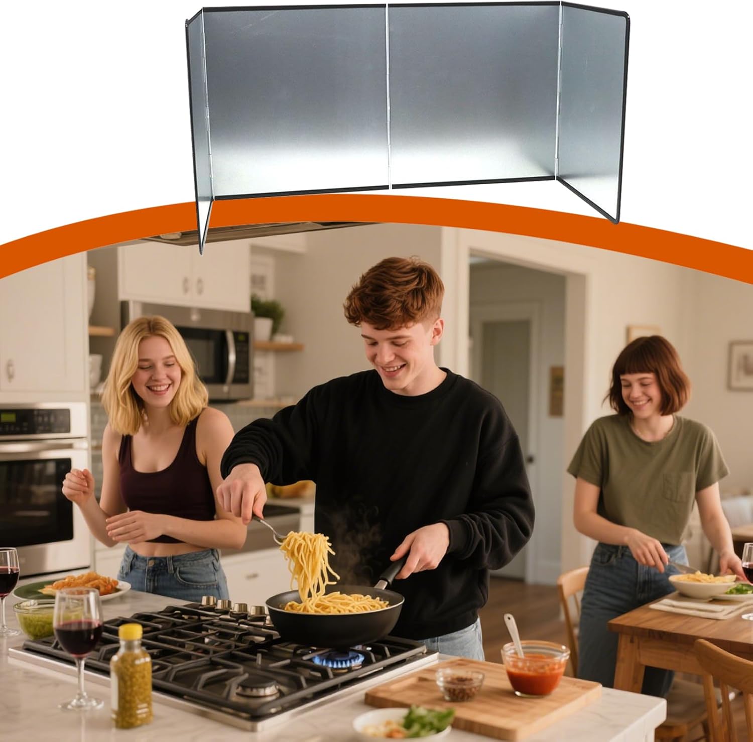 油はねガード, 油はね防止シールドガード, 折りたたみ式スクリーン フライパン 調理器具 キッチン用 油や熱から保護