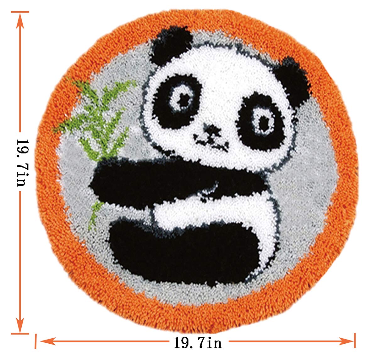 5-teiliges Panda Knüpfteppich-Set Für Anfänger – DIY Handwerk, Ca. 40 X 40 Cm