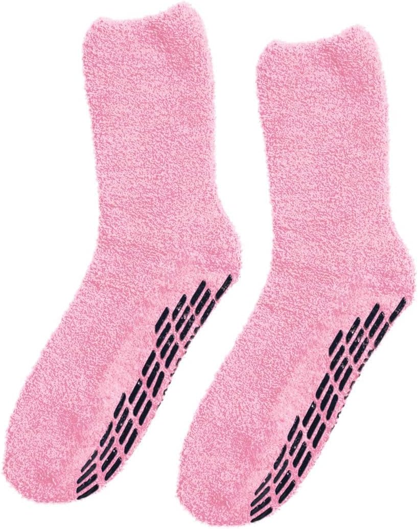Silverts Unisex Adaptive Clothing Non Slip Grip Socks, Assisted Dressing Hospital Slipper Socks for Elderly & Nursing Home