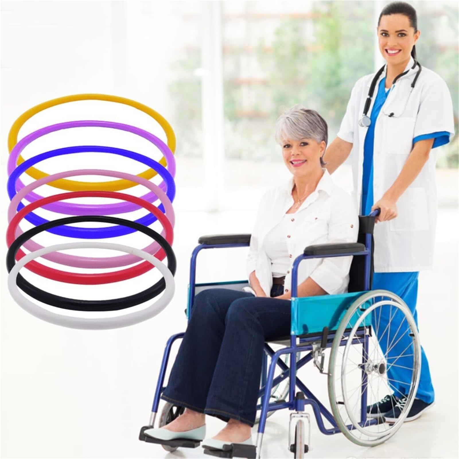 Fundas for llantas de silla de ruedas, funda for silla de ruedas deportiva con rueda trasera de 24 pulgadas, funda antideslizante for llantas de silla de ruedas, accesorios for sillas de ruedas, 1 par