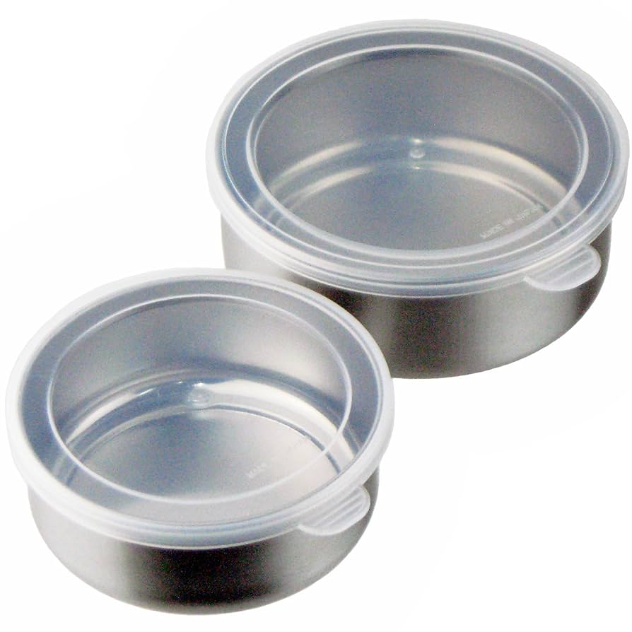 Amazon｜ナガオ 保存容器 10cm 12cm セット 丸型 ステンレス 蓋