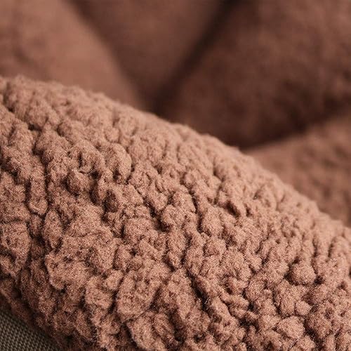 Miniatura 5 de Silla de oficina en casa, cojín para respaldo de cintura, cojín para asiento de coche, reclinable, lana de cordero cálida, cojín largo para adultos