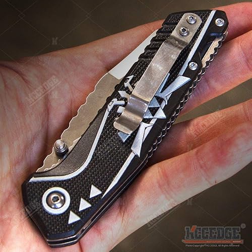 Miniatura 10 de KCCEDGE BEST CUTLERY SOURCE EDC - Cuchillo de bolsillo para camping, accesorios de caza, cuchillo plegable de borde afilado para equipo de