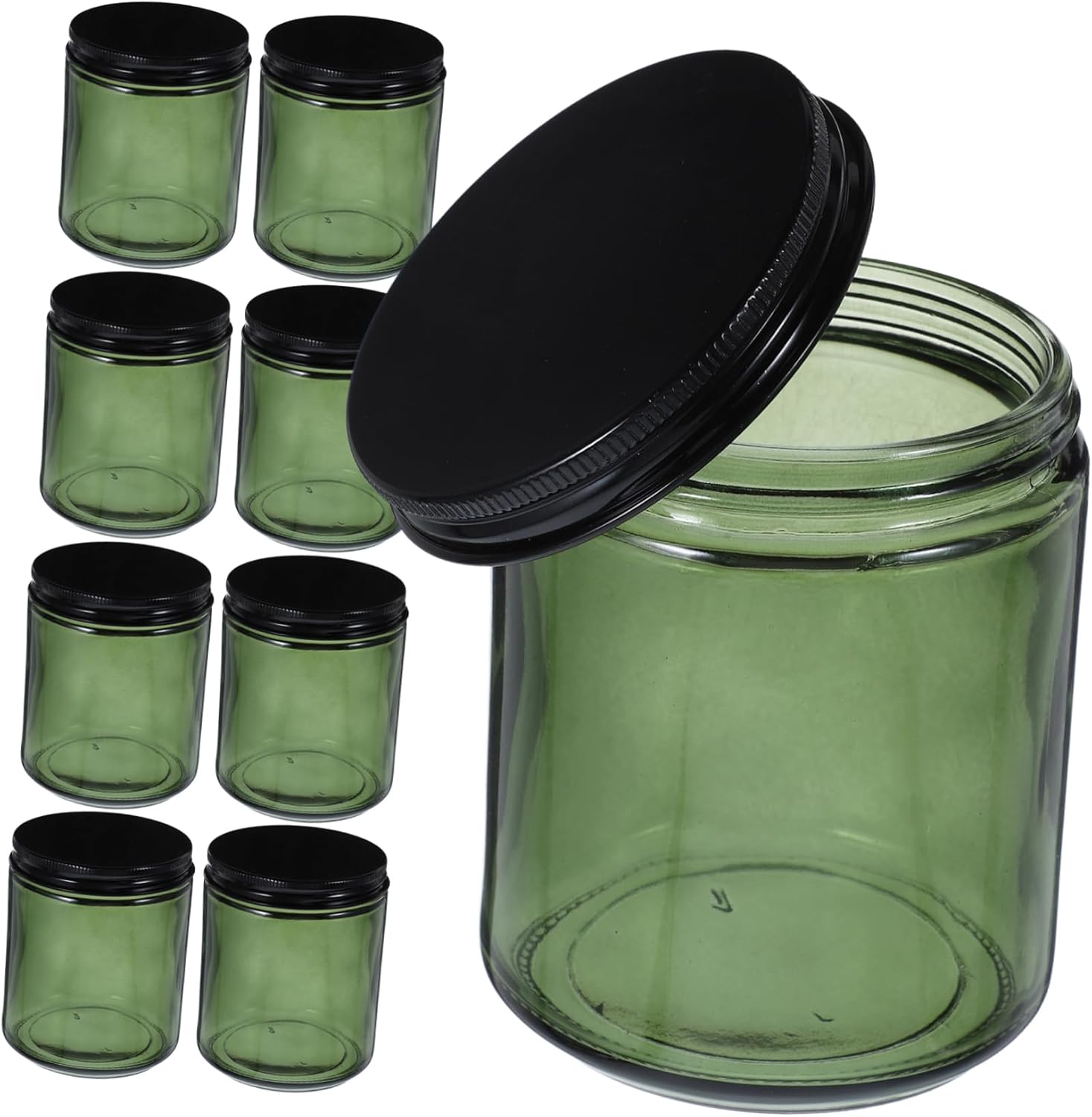 12pcs Glass Candle Tins Empty Jars Lids Jars for Storage for Aromatherapy Candles Home Decor