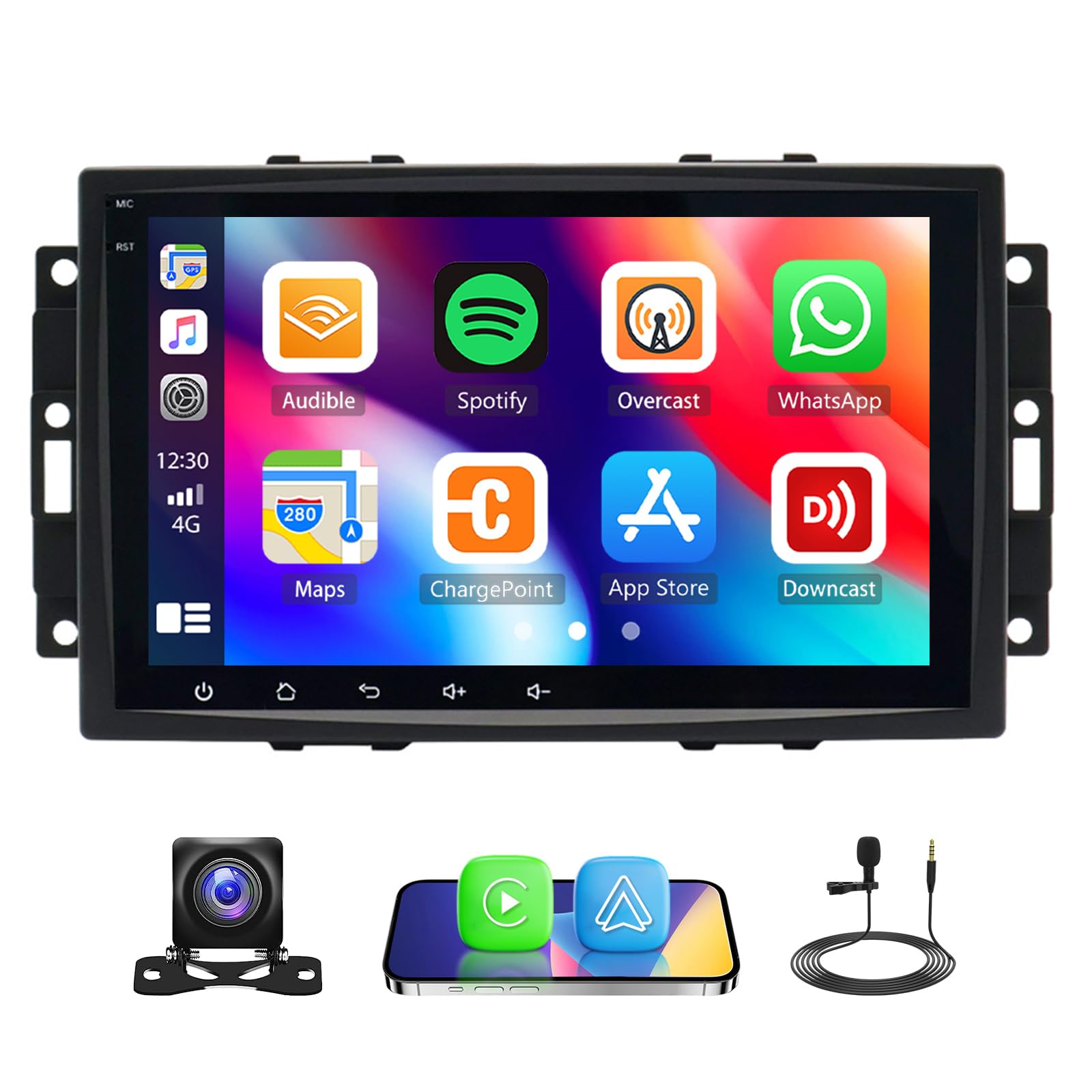 9'' Upgrade Stereo for Dodge Charger 2005 2006 2007, for Chrysler 300 with Wireless Carplay & Android Auto, Touch Screen Head Unit Mirror Link GPS