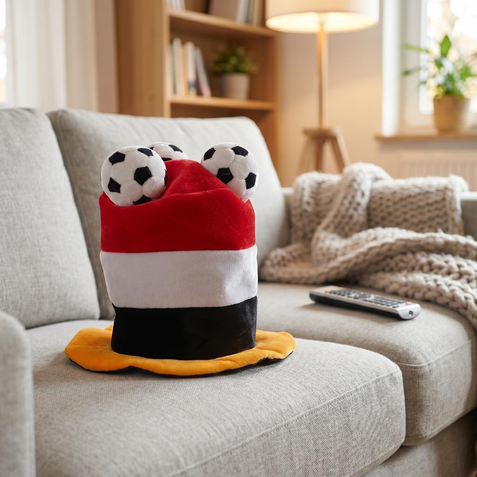 BESPORTBLE Sombrero decorativo para fiestas de fútbol, sombrero de carnaval, para adultos y adolescentes, como accesorio para fotos para juegos de fútbol, festivales, fiestas de cumpleaños, unisex