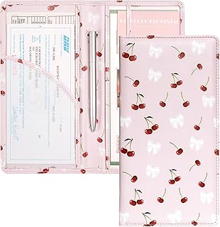 Mymazn Car Registration and Insurance Holder, PU Leather Glove Box Car Organizer with Magnetic Closure for Driver's License & Essential Documents (Pink Cherry)