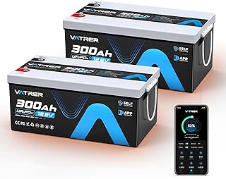 2 Pack 12.8V 300AH Self-Heating LiFePO4 Lithium Battery, Built-in 200A BMS, Supports APP, Low Temp Charging(-4°F), 5000+ Deep Cycles RV Battery, 3840Wh, Perfect for Home, RV, Camper