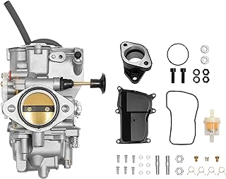 Carburetor Carb with Intake Manifold for ATV Yamaha 1987-1990 & 1992-1995 Moto-4 350 YFM350 | 1987-2004 Warrior 350 YFM350 | 1987-1998 Big Bear 350 YFM350 | 1996-1998 Kodiak 400 YFM400