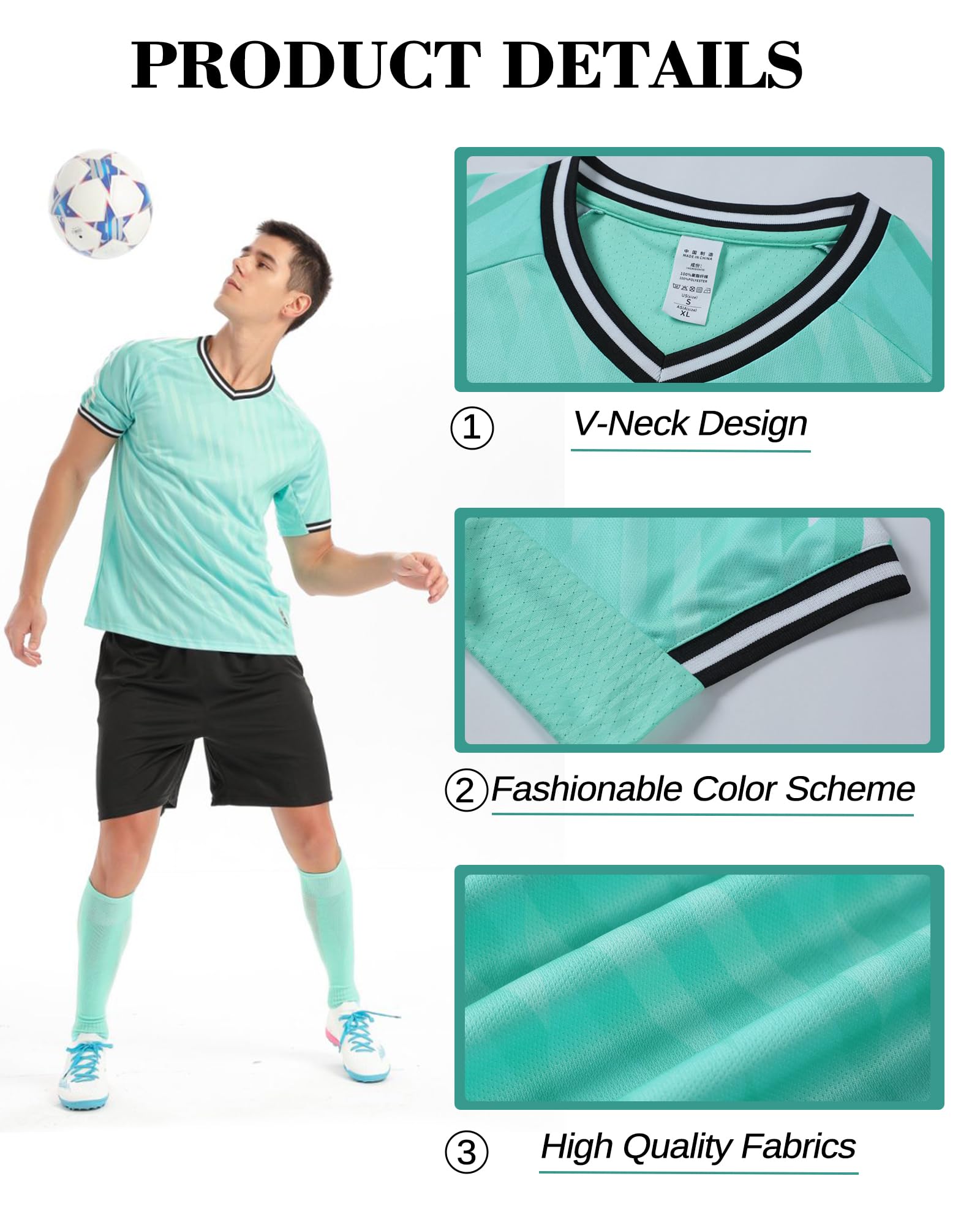 TOMIYO Custom Soccer Jersey with Name Logo Number,Personalized Soccer Jersey Shirt and Short for Boys Men Players