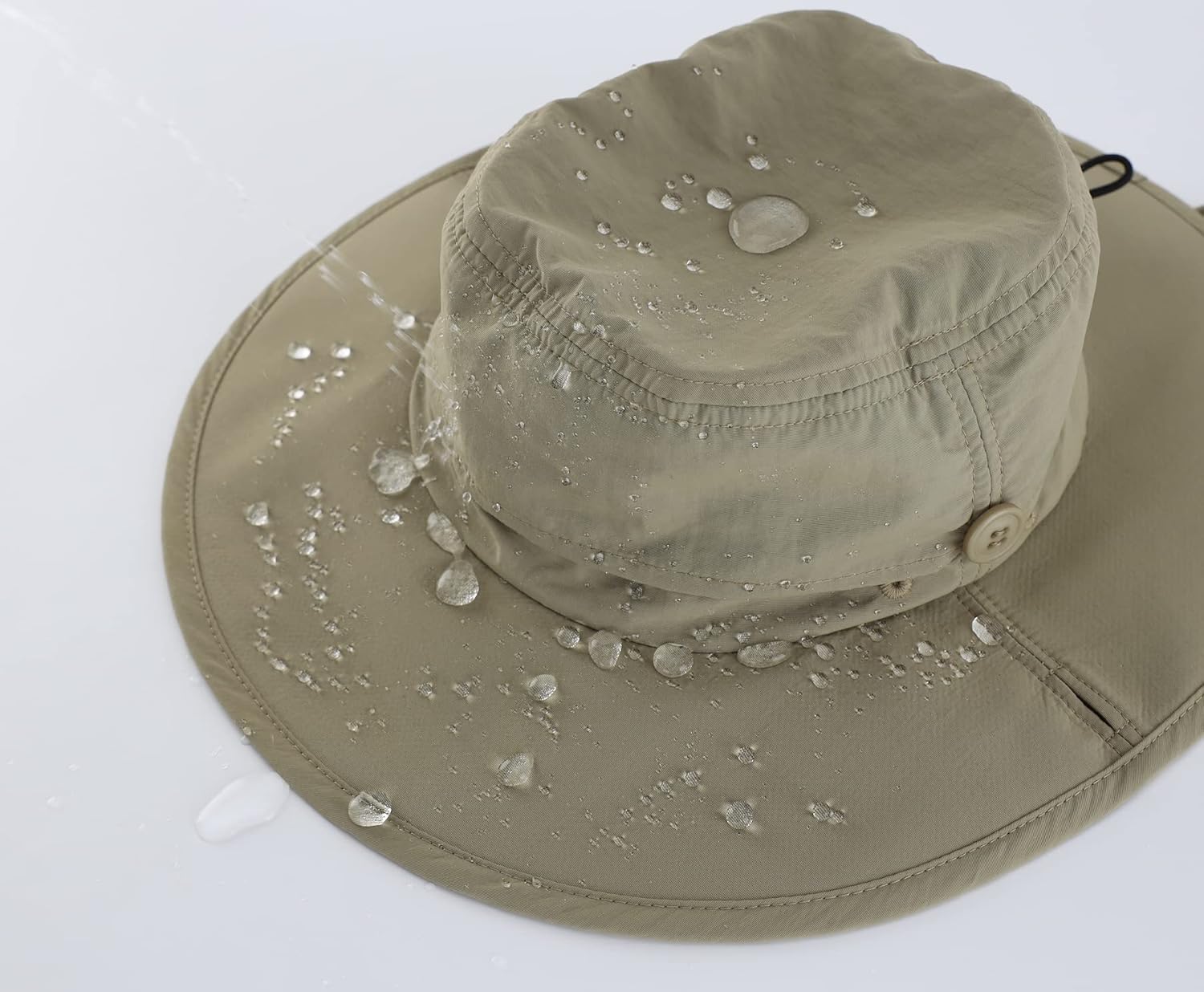 Home Prefer UPF50+ Mens Sun Hat Wide Brim Fishing Hat Portable Cowboy Bucket Hat - Image 3