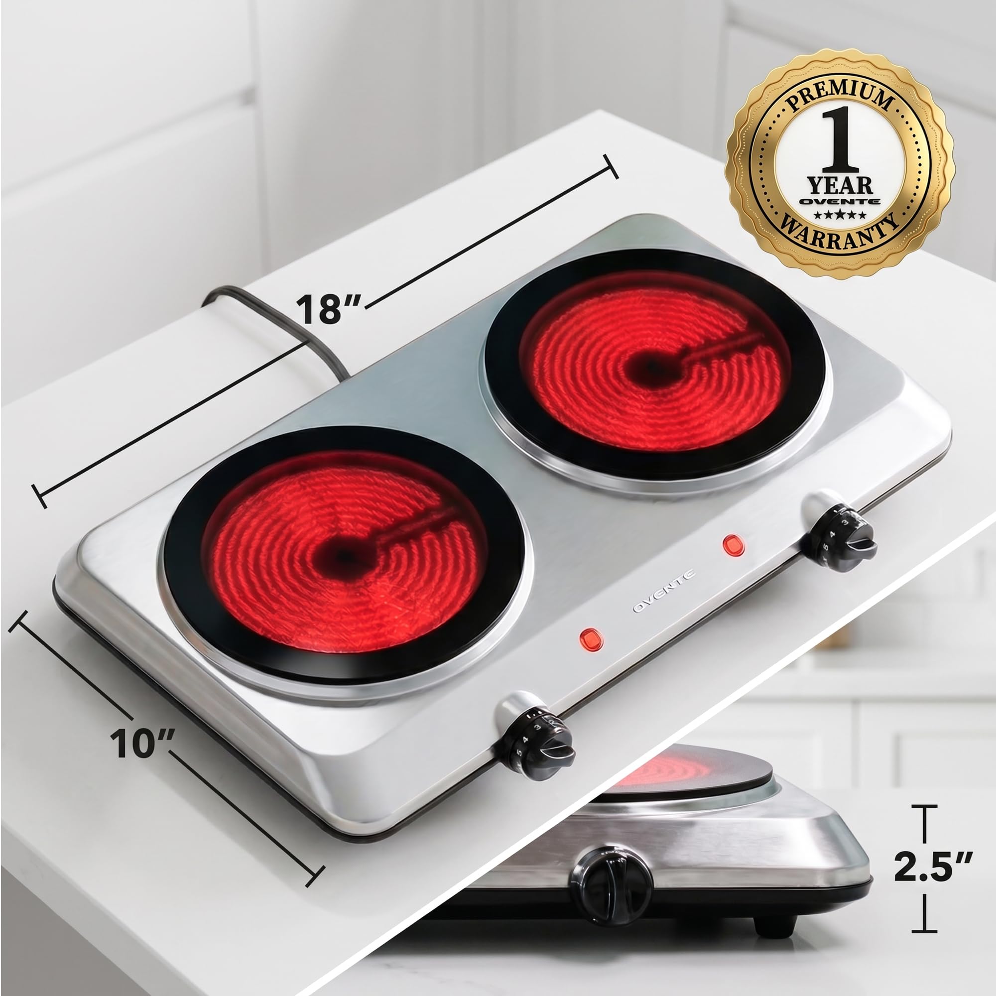 OVENTE Bgi202S Ceramic Cooktop - Portable Infrared Burner -5