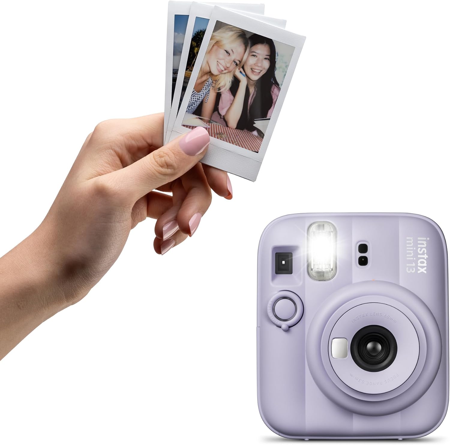 instax mini 13 Instant Camera with Built-in Automatic Flash, Built-in Selfie Mirror, Close up Macro Mode and self Timer, Dreamy Purple
