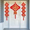 Chinese New Year Decorations 2025, Red Chinese Knot Fu Character and Couplets Hanging Ornaments for Lunar New Year Decoration