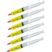 LF060 SOLO-SHOT Single-use Air Conditioner Refrigerant Leak Detection Syringe Kit - 6 Pre-filled Ultraviolet Fluorescent Universal AC Dye Syringes, Made in USA
