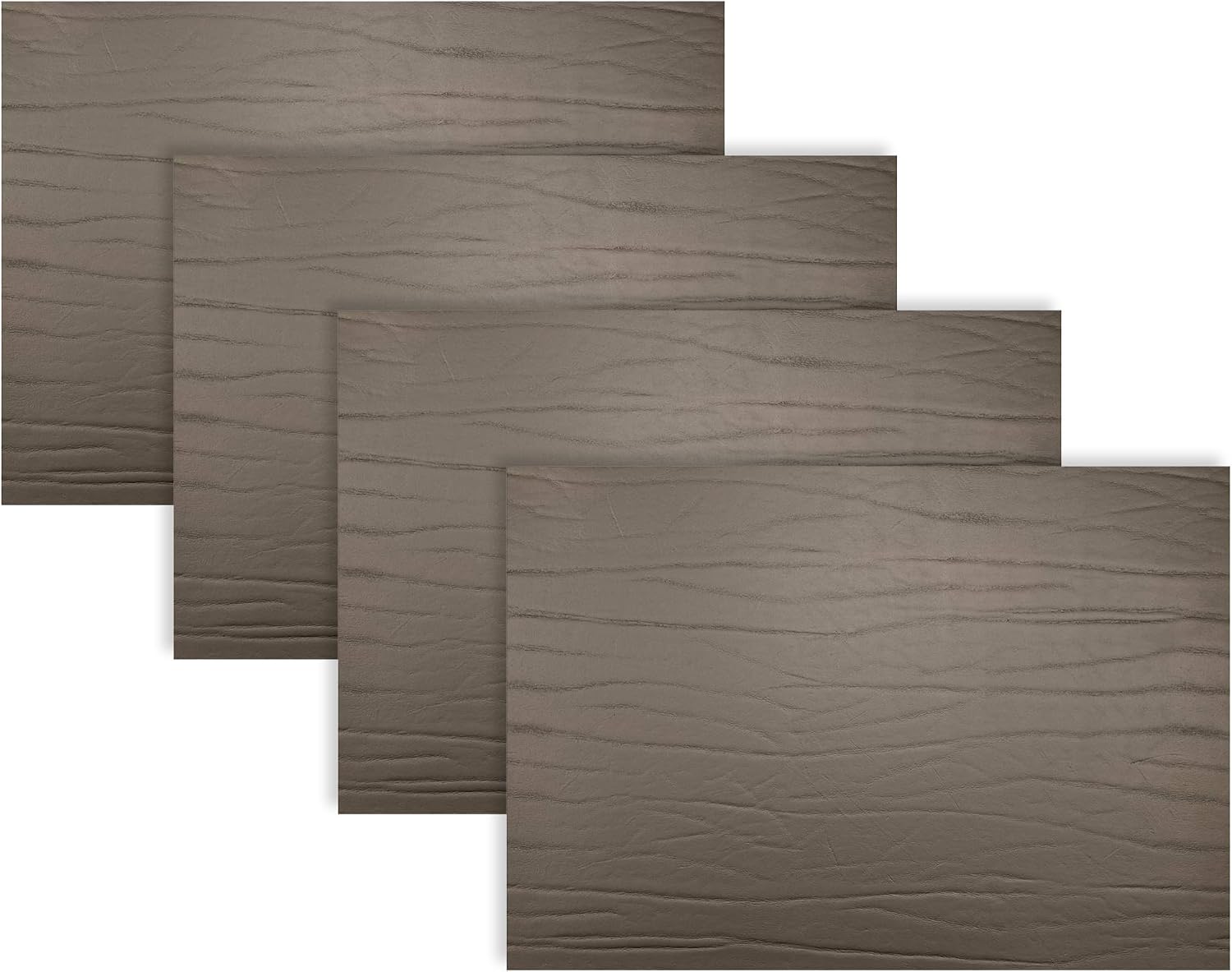 Fortessa Strata Leather Placemat, 12.2 x 16.5 Rectangle Placemat (Set of 4), Espresso image 2