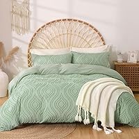 Vista 38 de Lekesky Funda de edredón tamaño Queen, juego de ropa de cama reversible de 3 piezas con cierre de cremallera y lazos en las esquinas