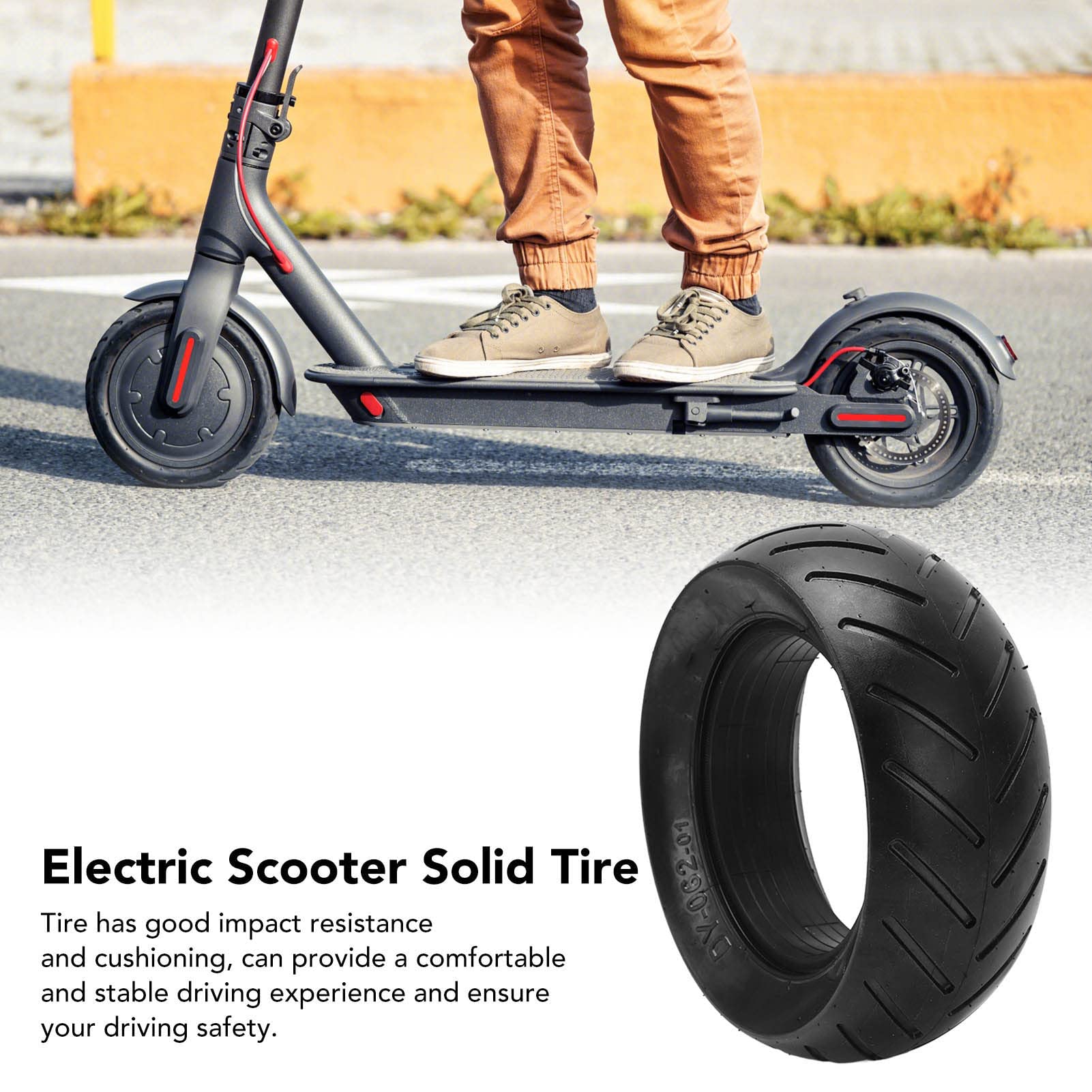 SUNGOOYUE Pneumatico per Scooter Elettrico, 8.5x3.0 Pneumatico per Scooter in Gomma Piena di Ricambio per Scooter Elettrico per Diverse Condizioni Stradali